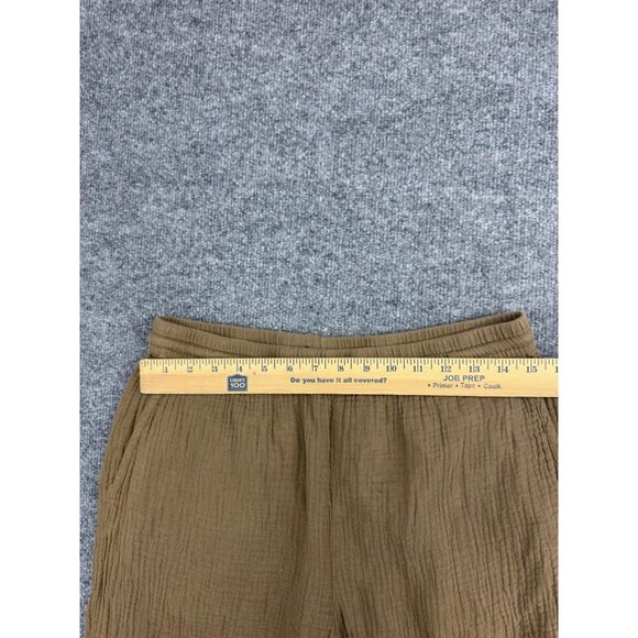 Rails Agnes Pull-on Pant Women's M Canteen 100% Cotton Gauze Wide Leg Raw Hem - Picture 3 of 13